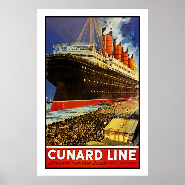 Lusitania Departing Poster (Front)