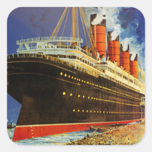 Lusitania Departing Square Sticker
