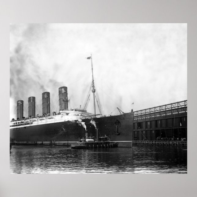 Lusitania Docking Poster (Front)