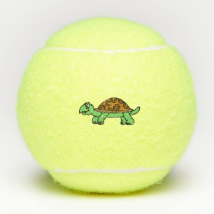 Lustiege Schildkröte Tennis Balls