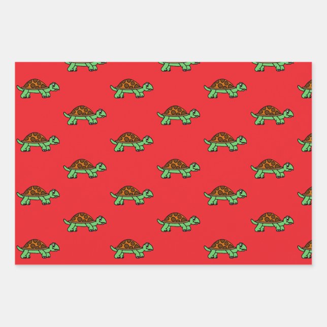 Lustiege turtle wrapping paper sheet (Front)