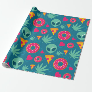 Lustige Alien Hanf Wrapping Paper