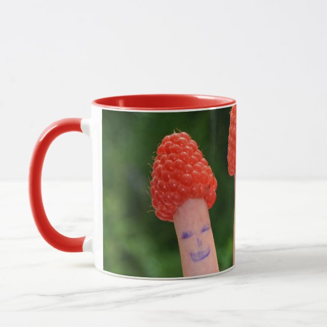 Lustige Himbeerfinger Mug (Left)