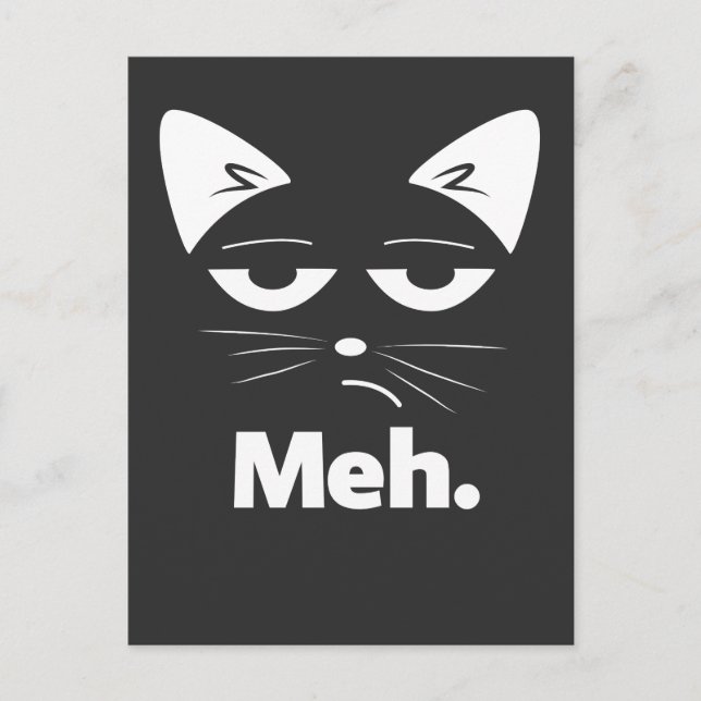 Lustige Katze Sarkastisches Kitten Meh Postcard (Front)