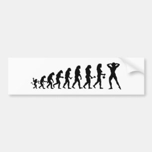 Lustiger Bodybuilder Evolution  Bumper Sticker