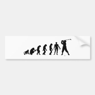 Lustiger Golf Evolution Bumper Sticker