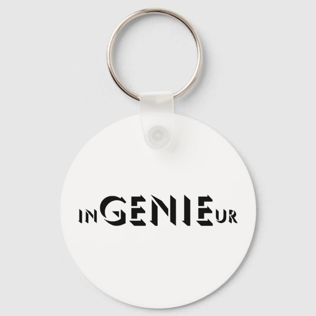 Lustiger inGENIEur Geek Key Ring (Front)