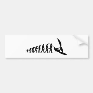 Lustiger Surfer Evolution Bumper Sticker