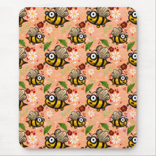 Lustiges Bienchen – helles orange Geschenkpapier T Mouse Mat