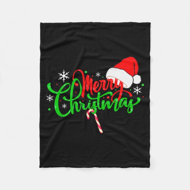 Lustiges Weihnachts Geschenke Merry Christmas Funn Fleece Blanket (Front)