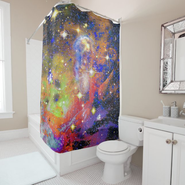 Lustrous Star Field Shower Curtain (In Situ)