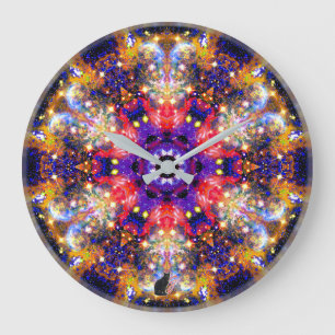 Lustrous Stellar Kaleid Large Clock