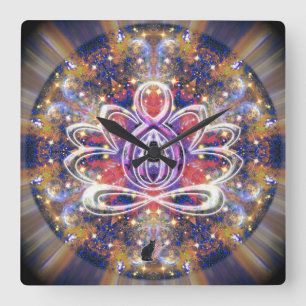 Lustrous Zen Lotus Clock
