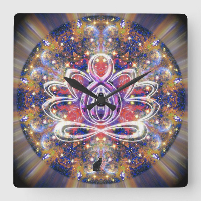 Lustrous Zen Lotus Clock (Front)