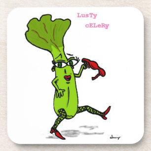 Lusty Celery Coasters - Set of 6