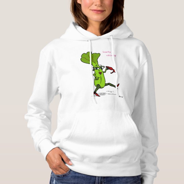 Lusty Celery Womens Hooded Sweatshirt (Front)