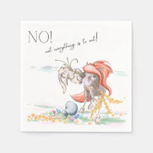 Lusy Easter napkins with pony and hare