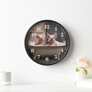 Lusy farmhouse pig clock