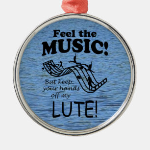 Lute Feel The Music Metal Tree Decoration