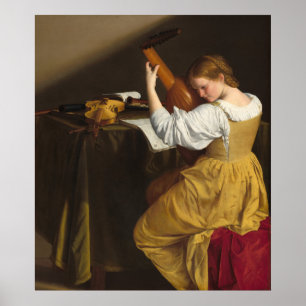 Lute Player - Orazio Gentileschi Fine Art Poster