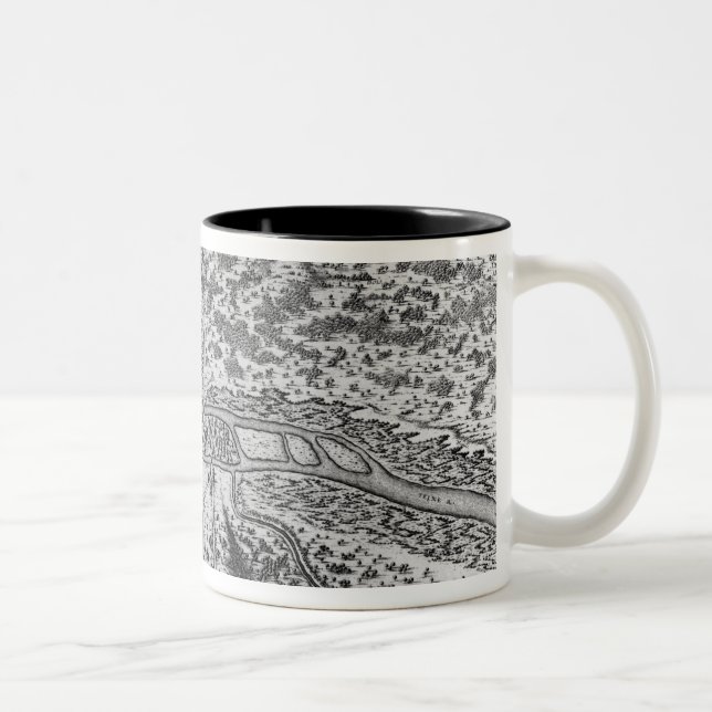 Lutetia or the first plan of Paris Two-Tone Coffee Mug (Right)