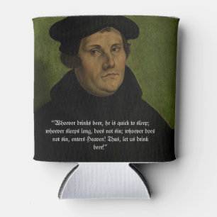 Luther on Beer Can Cooler