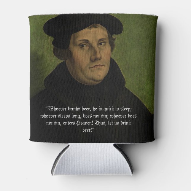 Luther on Beer Can Cooler (Front)