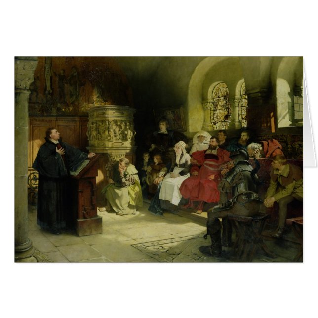Luther Preaches using his Bible Translation (Front Horizontal)