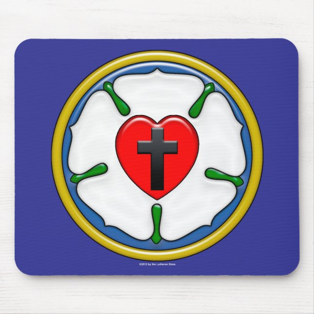 Luther Rose Embossed-Look Mouse Mat (Front)