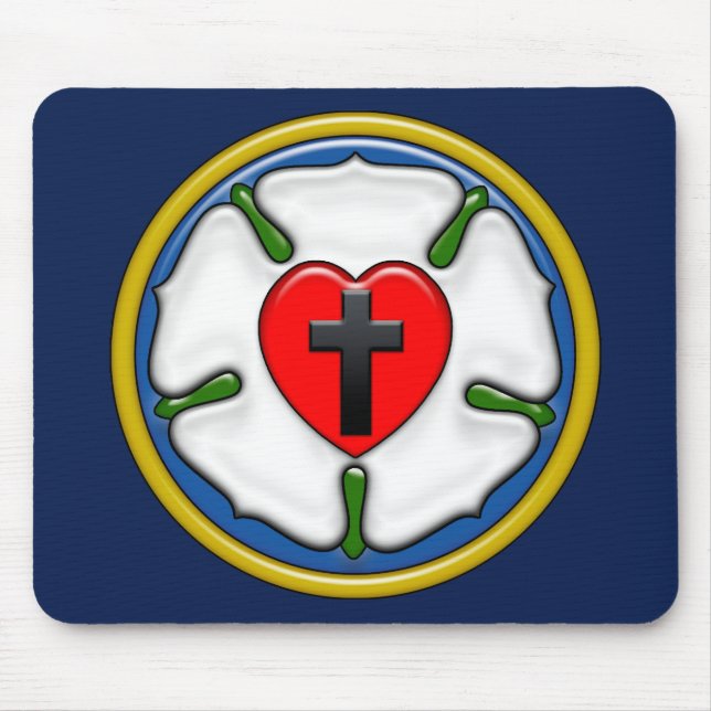 Luther Rose Embossed-Look Mouse Mat (Front)