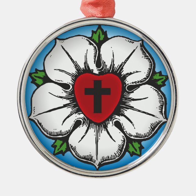 luther rose metal tree decoration (Front)