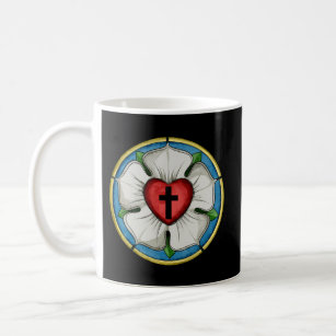 Luther Rose Seal Lutheran Symbol Christian Cross Coffee Mug