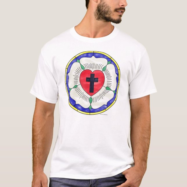 Luther Rose Stained Glass Window T-Shirt (Front)