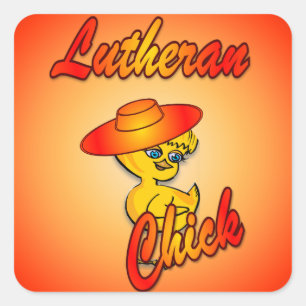 Lutheran Chick #5 Square Sticker