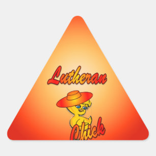 Lutheran Chick #5 Triangle Sticker