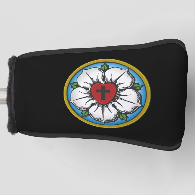 Lutheran Rose Golf Head Cover (Front)