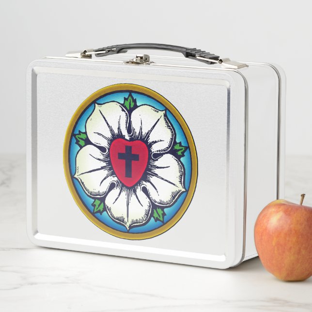 Lutheran Rose Metal Lunch Box (In Situ)