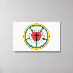 Lutherrose Luther Rose Lutheranism Martin Luther  Canvas Print