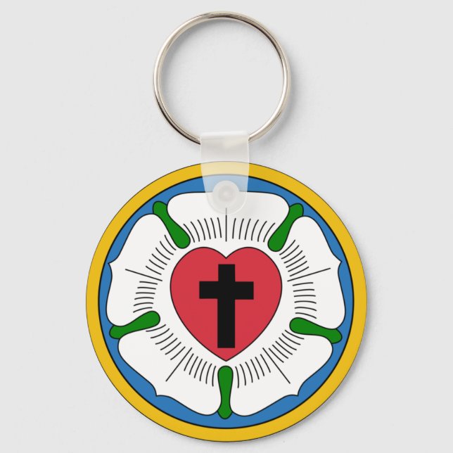 Lutherrose Luther Rose Lutheranism Martin Luther  Key Ring (Front)