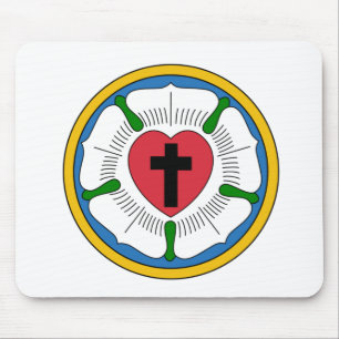 Lutherrose Luther Rose Lutheranism Martin Luther Mouse Mat