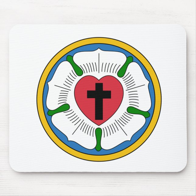 Lutherrose Luther Rose Lutheranism Martin Luther  Mouse Mat (Front)