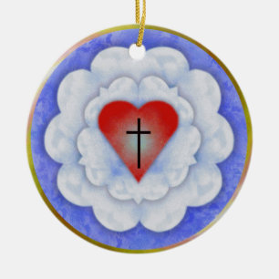 Luther's Rose Ceramic Tree Decoration