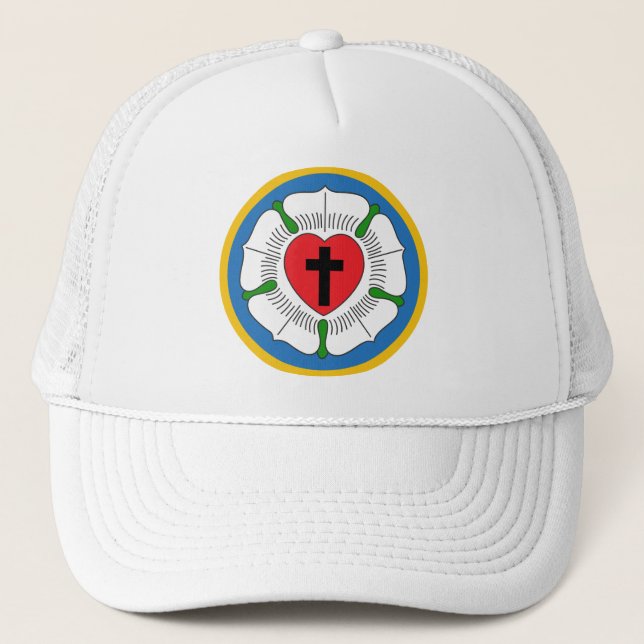 Luthers Rose Trucker Hat (Front)