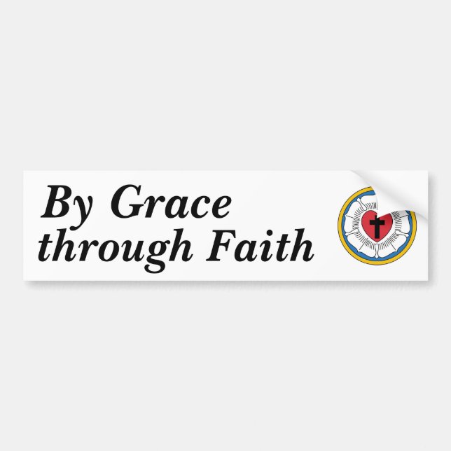 Luther's Seal, By Grace, through Faith Bumper Sticker (Front)
