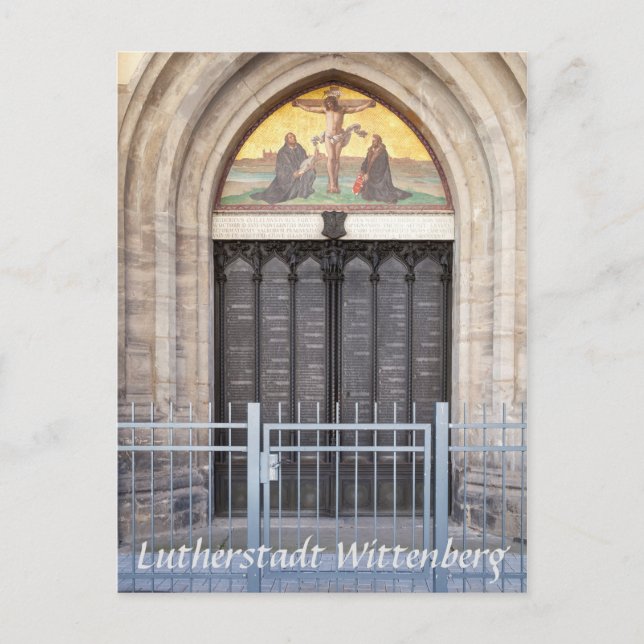 Lutherstadt Wittenberg Theses Door Postcard (Front)