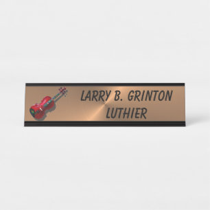 LUTHIER DESK NAME PLATE