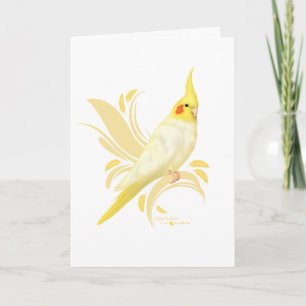 Lutino Cockatiel Card