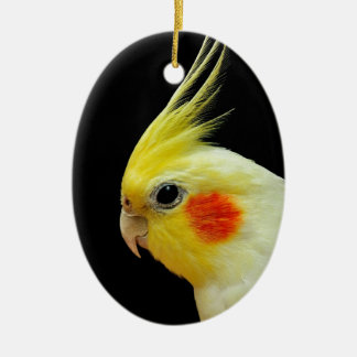 Lutino Cockatiel Ceramic Tree Decoration