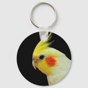 Lutino Cockatiel Key Ring