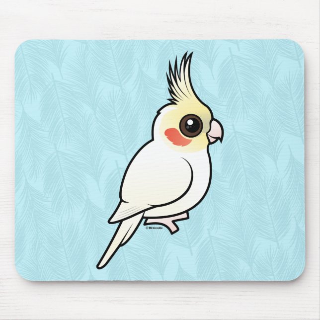 Lutino Cockatiel Mouse Mat (Front)